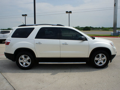 gmc acadia 2011 white suv gasoline 6 cylinders front wheel drive automatic 76087