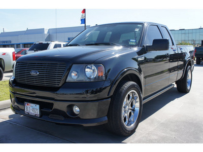 ford f 150 2007 black pickup truck flex fuel 8 cylinders rear wheel drive 4 speed automatic 77090