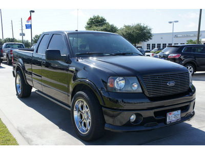 ford f 150 2007 black pickup truck flex fuel 8 cylinders rear wheel drive 4 speed automatic 77090