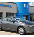 honda civic 2012 dk  gray sedan lx gasoline 4 cylinders front wheel drive automatic 77065