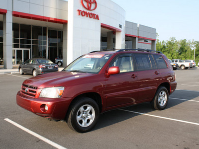 toyota highlander 2004 red suv highlander gasoline 4 cylinders front wheel drive automatic 27215