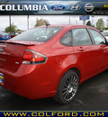 ford focus 2010 red sedan ses gasoline 4 cylinders front wheel drive automatic 98632