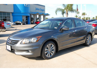 honda accord 2012 dk  gray sedan ex l v6 w navi gasoline 6 cylinders front wheel drive 5 speed automatic 77065