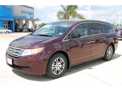 honda odyssey 2012 dk  red van ex l w dvd gasoline 6 cylinders front wheel drive automatic with overdrive 77065