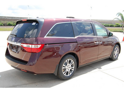 honda odyssey 2012 dk  red van ex l w dvd gasoline 6 cylinders front wheel drive automatic with overdrive 77065