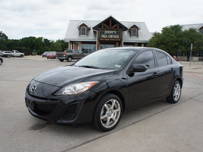 mazda mazda3 2010 black sedan gasoline 4 cylinders front wheel drive 5 speed manual 76087