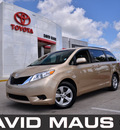toyota sienna 2012 gold van le gasoline 6 cylinders front wheel drive automatic 32771