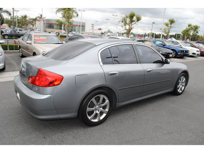 infiniti g35 2005 gray sedan gasoline 6 cylinders rear wheel drive automatic 91761