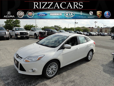 ford focus 2012 white sedan sel flex fuel 4 cylinders front wheel drive automatic with overdrive 60546