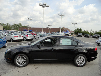 ford fusion 2012 black sedan s gasoline 4 cylinders front wheel drive automatic with overdrive 60546