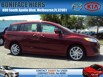 mazda mazda5 2012 dk  red wagon w sunroof w 3rd row seat gasoline 4 cylinders front wheel drive automatic 32901