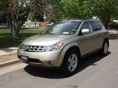 nissan murano 2005 tan suv sl gasoline 6 cylinders all whee drive automatic 80110