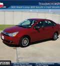 ford focus 2011 dk  red sedan se gasoline 4 cylinders front wheel drive automatic with overdrive 76108