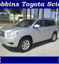 toyota highlander 2008 silver suv gasoline 6 cylinders front wheel drive automatic 75503