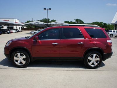 gmc acadia 2009 red suv slt gasoline 6 cylinders front wheel drive automatic 76087