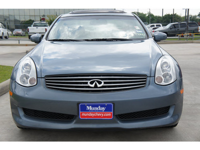 infiniti g35 2006 blue coupe gasoline 6 cylinders rear wheel drive standard 77090