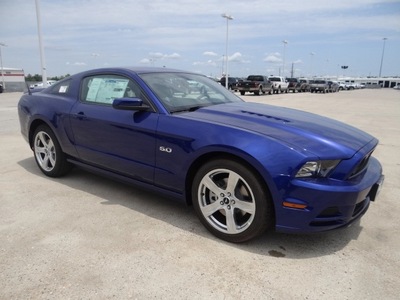 ford mustang 2013 blue coupe gasoline 8 cylinders rear wheel drive not specified 77388