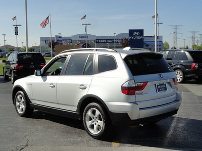 bmw x3 2007 silver suv awd gasoline 6 cylinders all whee drive automatic with overdrive 60462