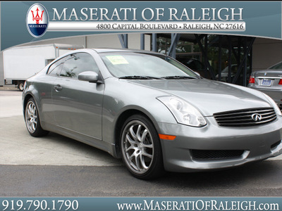 infiniti g35 2007 gray coupe gasoline 6 cylinders rear wheel drive automatic 27616