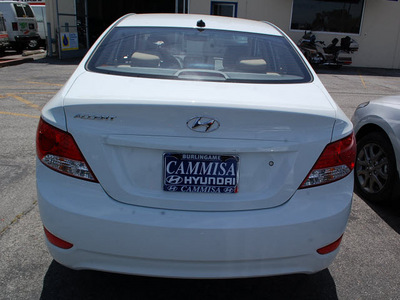 hyundai accent 2012 white sedan gls gasoline 4 cylinders front wheel drive automatic 94010