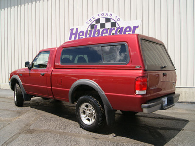 ford ranger 2000 bright red pickup truck xlt flex fuel v6 4 wheel drive 5 speed manual 80905