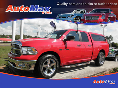 dodge ram 1500 2010 red pickup truck big horn gasoline 8 cylinders 2 wheel drive automatic 34474