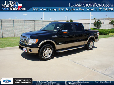 ford f 150 2012 black king ranch gasoline 6 cylinders 4 wheel drive automatic 76108