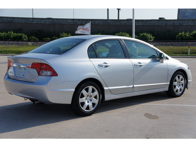 honda civic 2010 silver sedan lx gasoline 4 cylinders front wheel drive automatic 77065