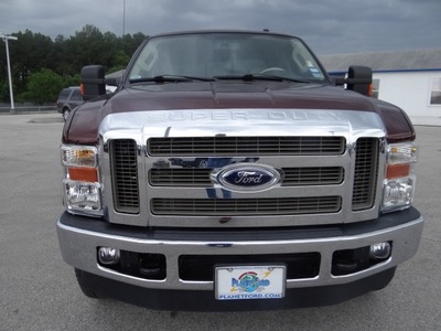ford f 250 super duty 2010 dk  red pickup truck lariat diesel 8 cylinders 4 wheel drive automatic 77388
