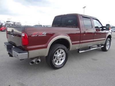 ford f 250 super duty 2010 dk  red pickup truck lariat diesel 8 cylinders 4 wheel drive automatic 77388