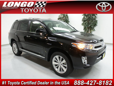 toyota highlander hybrid 2012 black suv limited hybrid 6 cylinders all whee drive not specified 91731