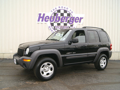 jeep liberty 2002 black suv sport flex fuel v6 4 wheel drive automatic 80905