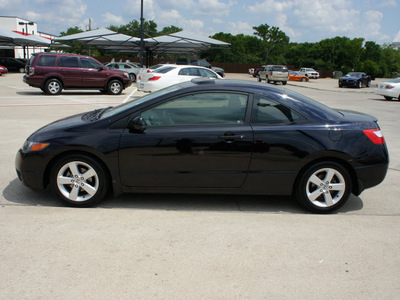 honda civic 2007 black coupe gasoline 4 cylinders front wheel drive 5 speed manual 76087