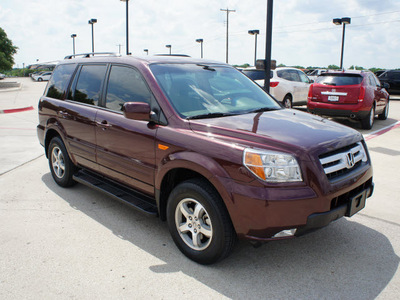 honda pilot 2007 maroon suv gasoline 6 cylinders front wheel drive automatic 76087