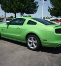 ford mustang 2013 green coupe gasoline 8 cylinders rear wheel drive not specified 46168