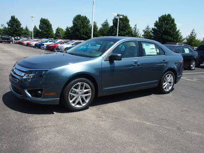 ford fusion 2012 blue sedan sel gasoline 4 cylinders front wheel drive 6 speed automatic 46168