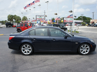 bmw 5 series 2008 dk  blue sedan 535i gasoline 6 cylinders rear wheel drive automatic 33021