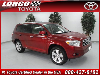 toyota highlander 2009 dk  red suv limited gasoline 6 cylinders front wheel drive automatic 91731