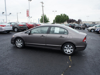 honda civic 2009 gray sedan lx gasoline 4 cylinders front wheel drive automatic 19153