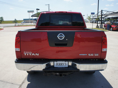 nissan titan 2008 red se flex fuel 8 cylinders 2 wheel drive automatic 76087