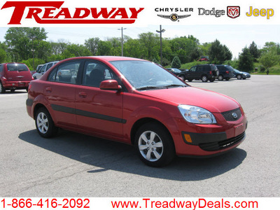 kia rio 2009 red sedan lx gasoline 4 cylinders front wheel drive automatic with overdrive 45840