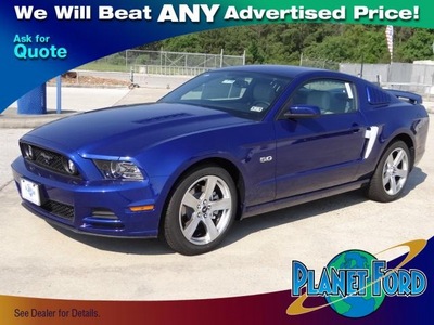 ford mustang 2013 blue coupe gasoline 8 cylinders rear wheel drive 6 speed automatic 77388