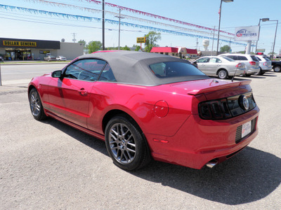 ford mustang 2013 red v6 gasoline 6 cylinders rear wheel drive automatic 55321