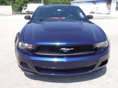 ford mustang 2011 dk  blue coupe v6 gasoline 6 cylinders rear wheel drive 77388