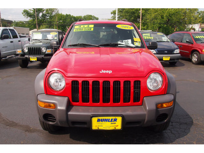 jeep liberty 2003 red suv sport gasoline 6 cylinders 4 wheel drive automatic with overdrive 07730