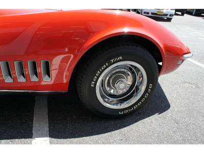 chevrolet corvette 1968 ralley red 327 350hp stingray v8 4 speed manual 07724