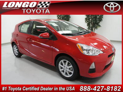 toyota prius c 2012 red hatchback three hybrid 4 cylinders front wheel drive automatic 91731