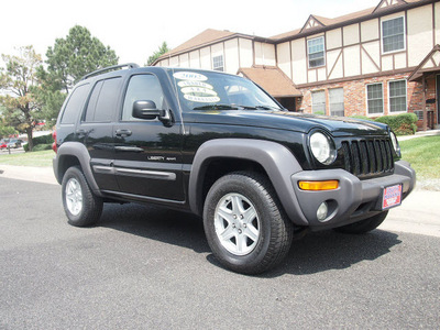 jeep liberty 2002 black suv sport 4x4 auto warranty flex fuel v6 4 wheel drive automatic 80012