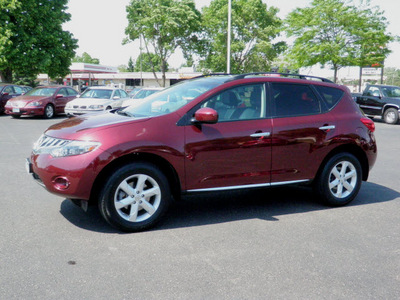 nissan murano 2009 dk  red suv sl gasoline 6 cylinders all whee drive automatic 55124