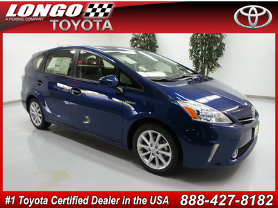 toyota prius v 2012 blue wagon five hybrid 4 cylinders front wheel drive automatic 91731